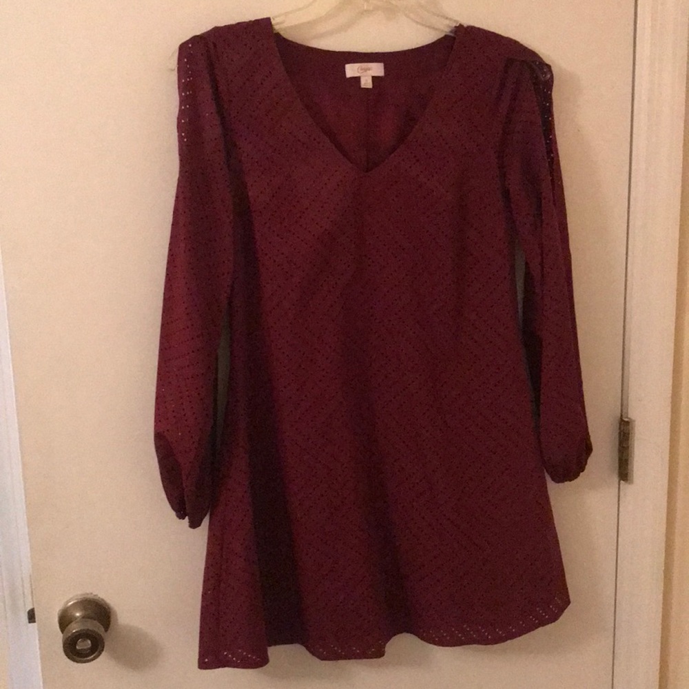 Burgundy dress